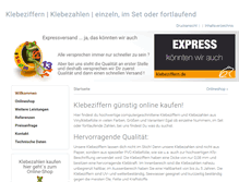 Tablet Screenshot of klebeziffern.de